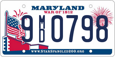 MD license plate 9MD0798