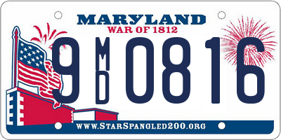 MD license plate 9MD0816