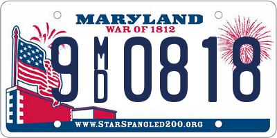 MD license plate 9MD0818