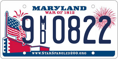 MD license plate 9MD0822