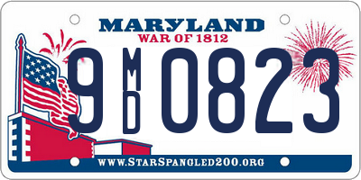 MD license plate 9MD0823