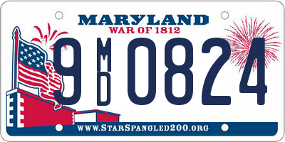 MD license plate 9MD0824