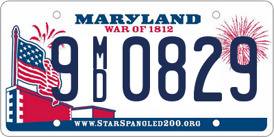 MD license plate 9MD0829