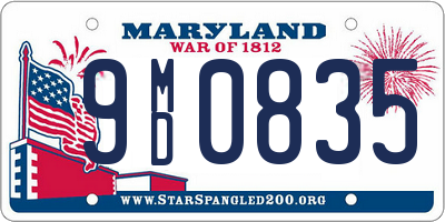MD license plate 9MD0835
