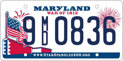 MD license plate 9MD0836