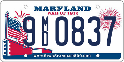 MD license plate 9MD0837