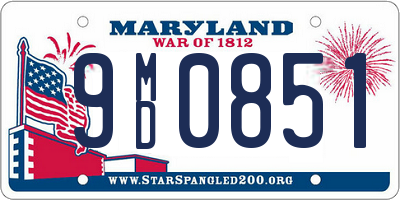 MD license plate 9MD0851