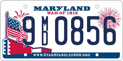 MD license plate 9MD0856