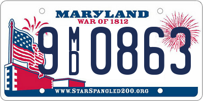 MD license plate 9MD0863