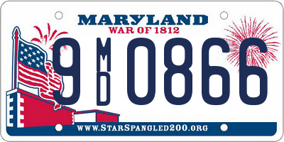 MD license plate 9MD0866