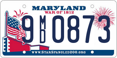 MD license plate 9MD0873