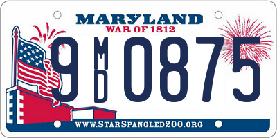 MD license plate 9MD0875