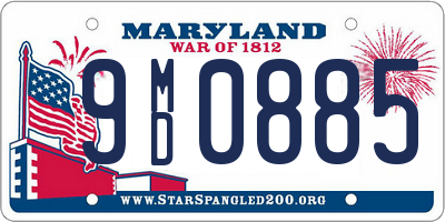 MD license plate 9MD0885