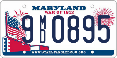 MD license plate 9MD0895