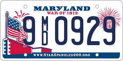 MD license plate 9MD0929