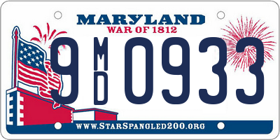 MD license plate 9MD0933