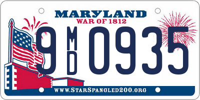 MD license plate 9MD0935
