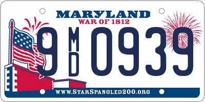 MD license plate 9MD0939