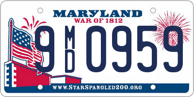 MD license plate 9MD0959