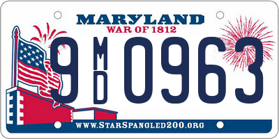 MD license plate 9MD0963