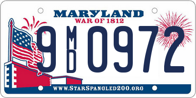 MD license plate 9MD0972