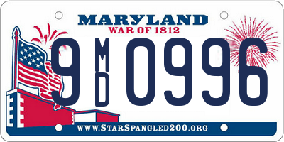 MD license plate 9MD0996