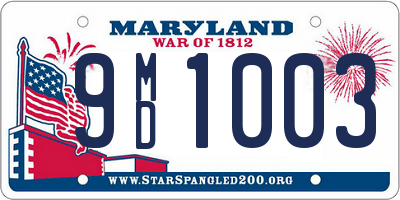 MD license plate 9MD1003