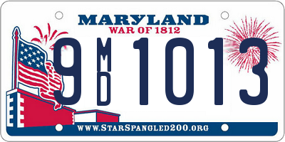 MD license plate 9MD1013