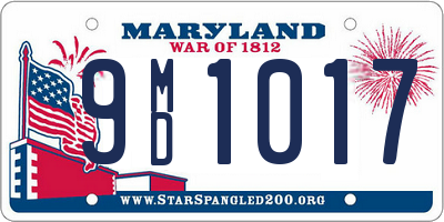 MD license plate 9MD1017