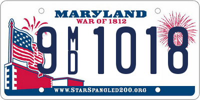 MD license plate 9MD1018