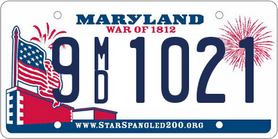MD license plate 9MD1021