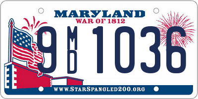 MD license plate 9MD1036