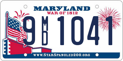 MD license plate 9MD1041