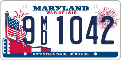 MD license plate 9MD1042