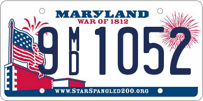 MD license plate 9MD1052