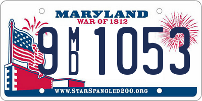 MD license plate 9MD1053