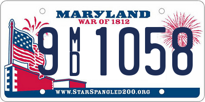 MD license plate 9MD1058