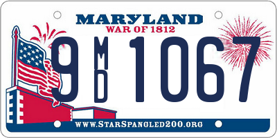 MD license plate 9MD1067