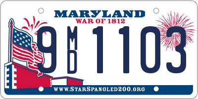 MD license plate 9MD1103