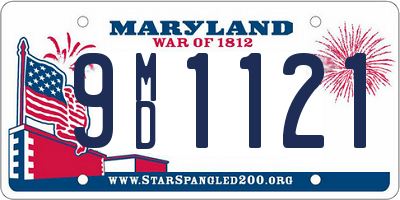 MD license plate 9MD1121