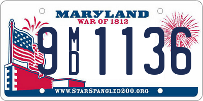 MD license plate 9MD1136