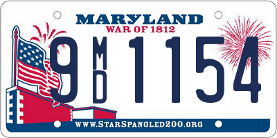 MD license plate 9MD1154