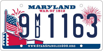 MD license plate 9MD1163