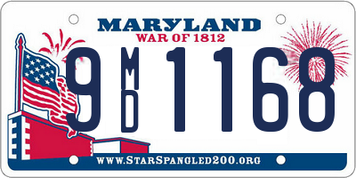 MD license plate 9MD1168