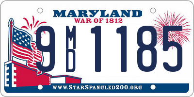 MD license plate 9MD1185