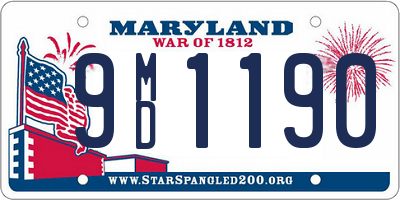 MD license plate 9MD1190