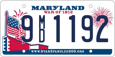 MD license plate 9MD1192