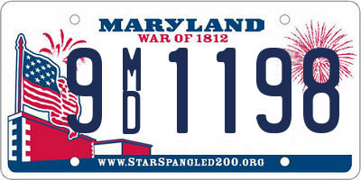 MD license plate 9MD1198