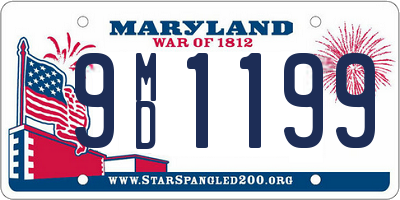 MD license plate 9MD1199