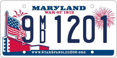 MD license plate 9MD1201